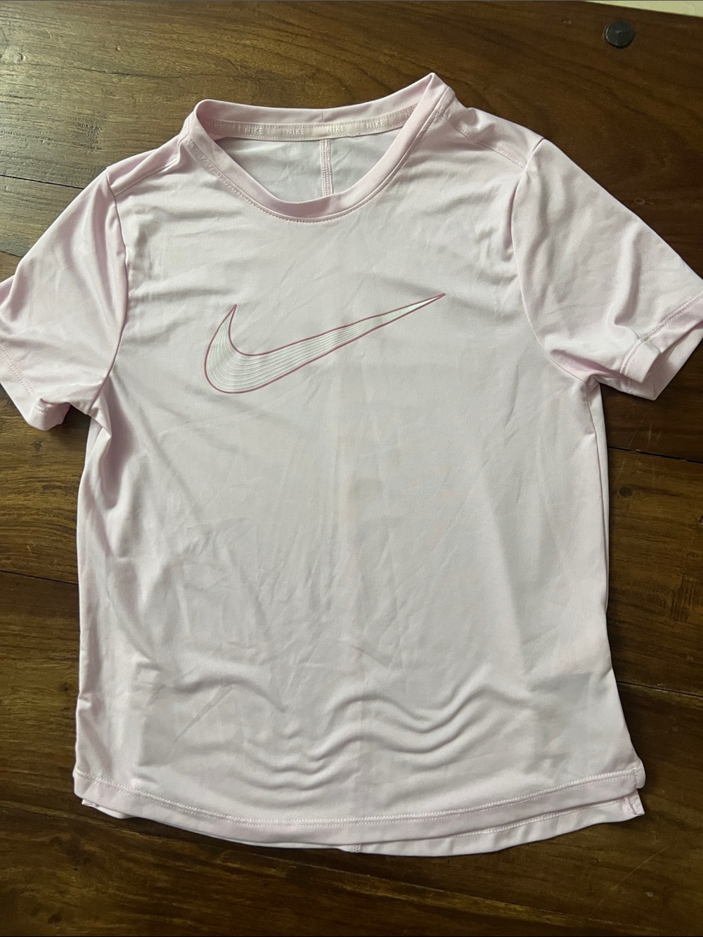 Nike girl’s Light Pink Short Sleeve Dri-FIT Tee for Kids